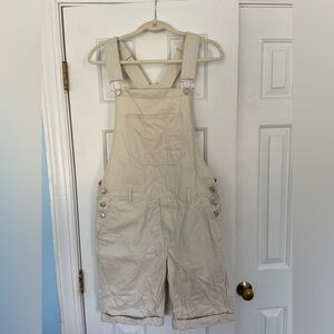 Forever 21 Men Medium Cream Overall Short Shortall